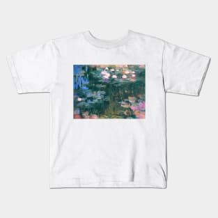 Waterlilies (Multicolored) by Claude Monet Kids T-Shirt